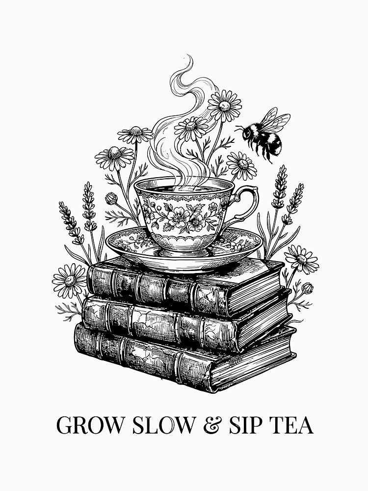 Vintage Garden Tea Time Stack - Cottagecore Aesthetic by bapupa