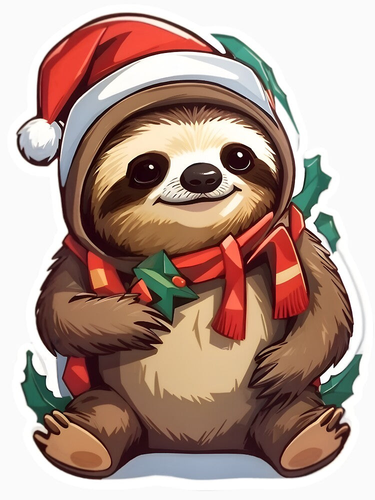 Santa Hat Sloth by UltimateWorld