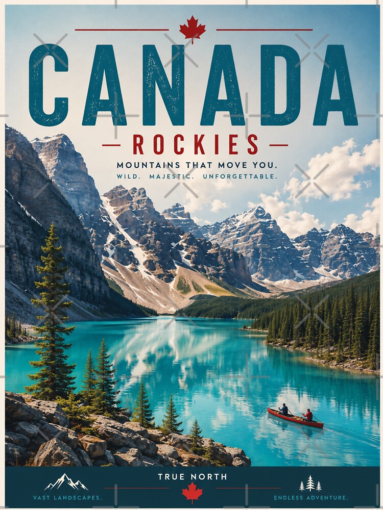 Canada Rockies Travel Poster by greatlakesimage
