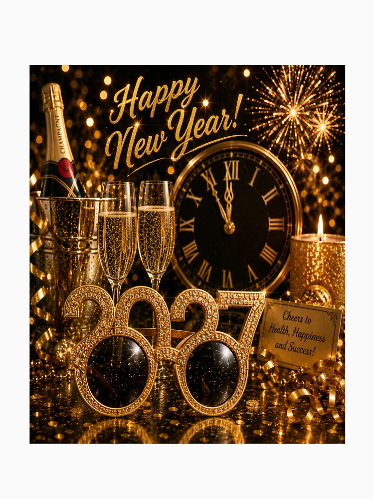 Happy New Year 2027 Golden Celebration Design by RipantinaFantasy