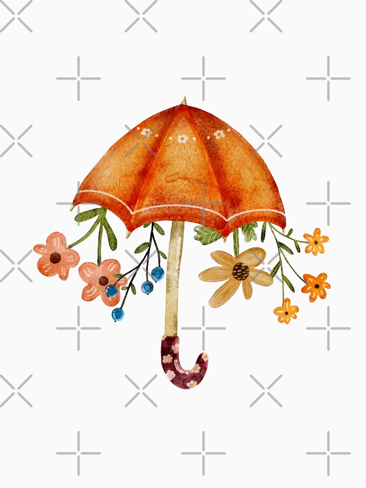 Cute autumn watercolor art by pinkyfish1010
