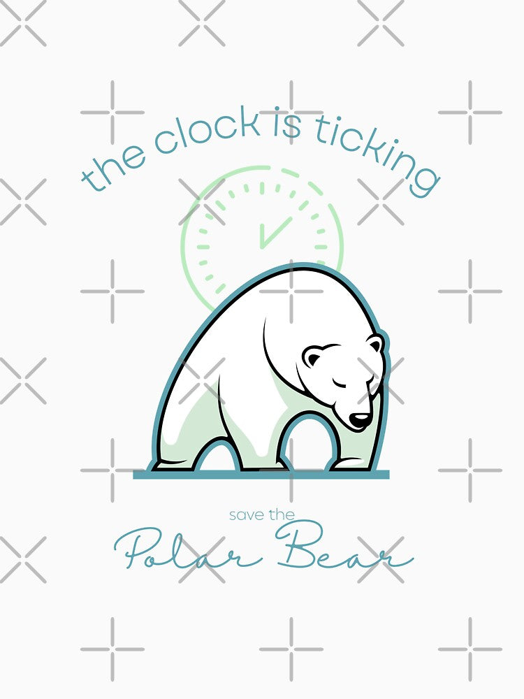 Save The Polar Bear The Clock is Ticking Long T-shirt by MagicWolfStar
