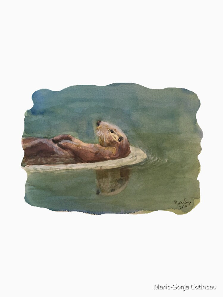 Floating Otter by Marie-Sonja Cotineau