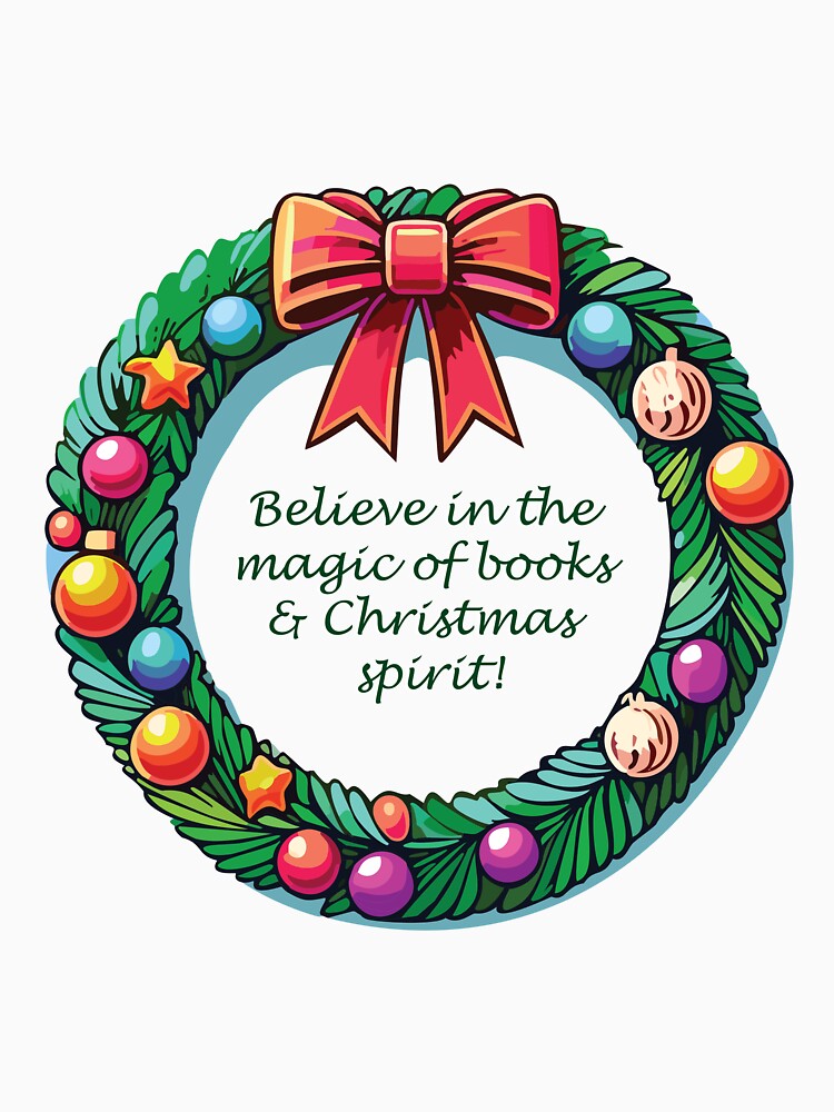 Christmas Wreath Magic of reading by FableAndThread