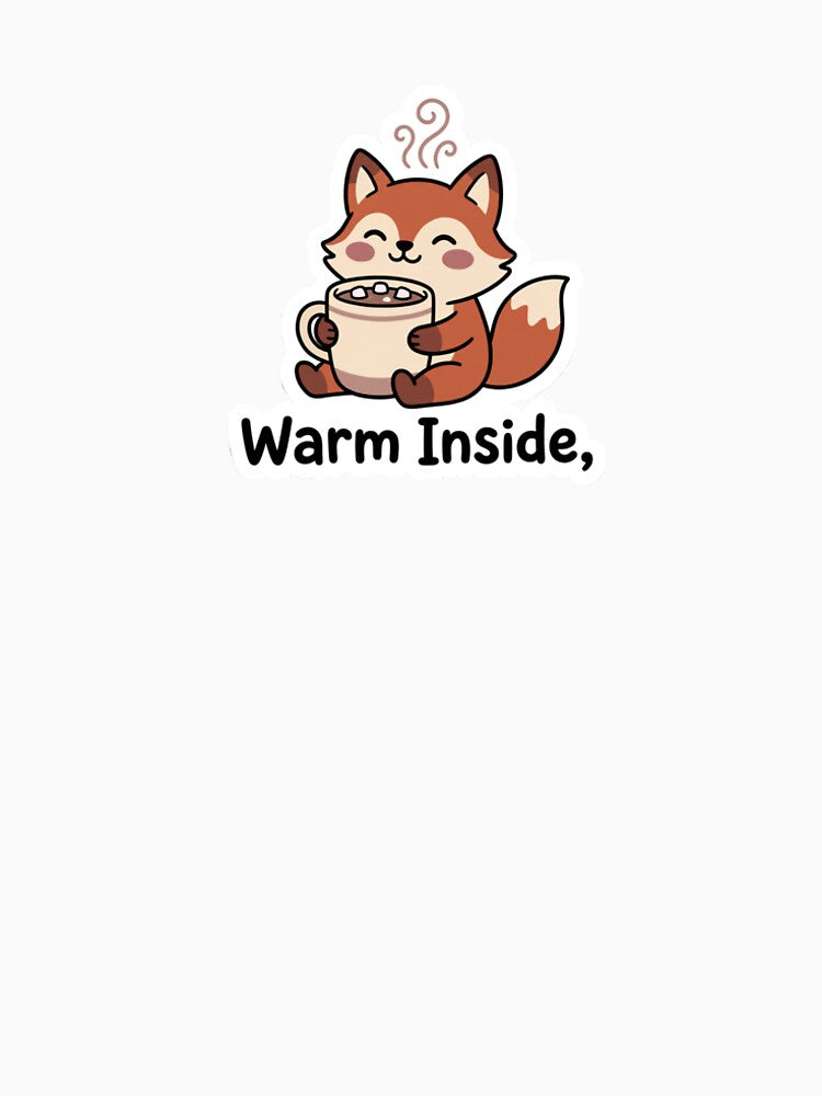 Cozy Fox with Hot Cocoa Mug Sticker by CozyCore101