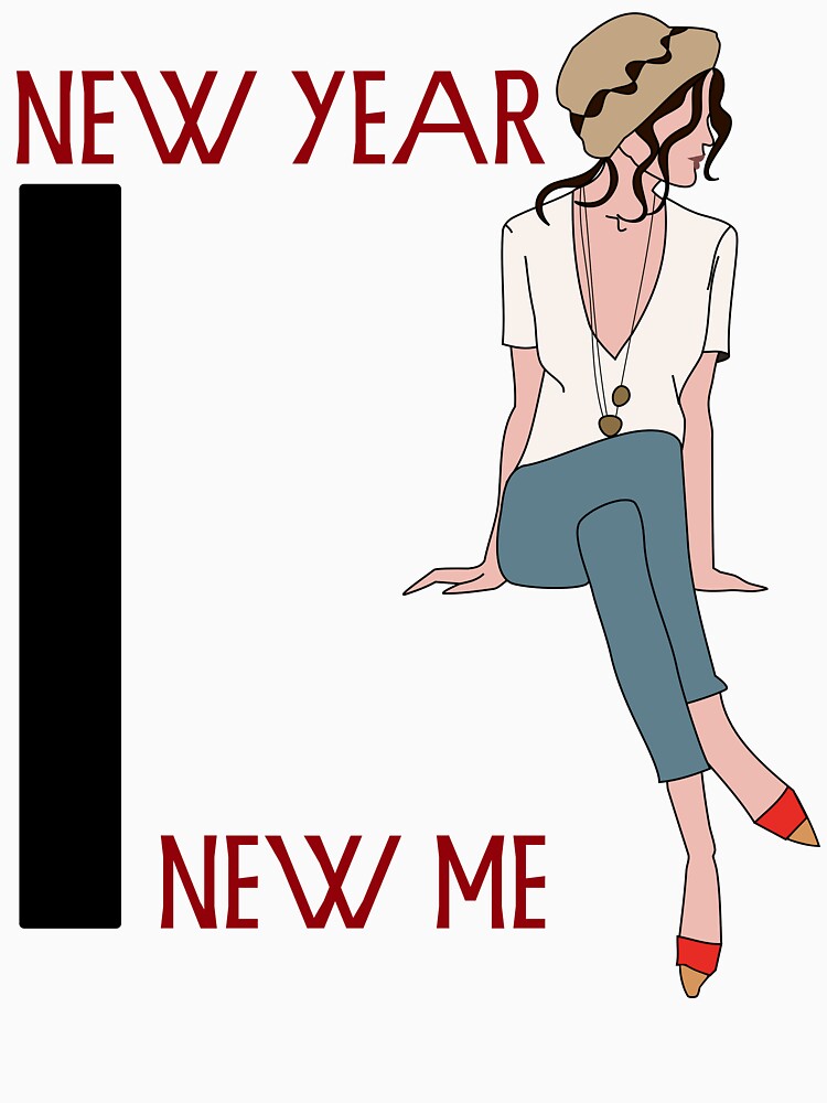 NEW YEAR NEW ME - SIMPLE TRENDY COOL DESIGN 2023 by Lu7u