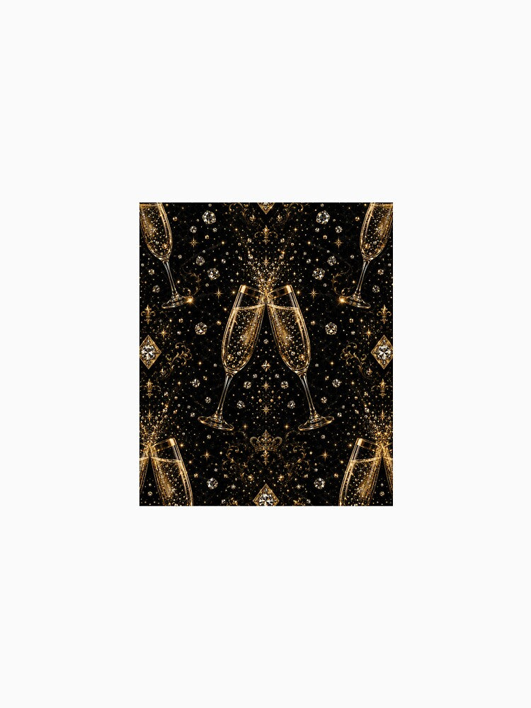 The Midnight Toast - Luxury Gold & Black Aesthetic Phone Case by Saniyamirza07