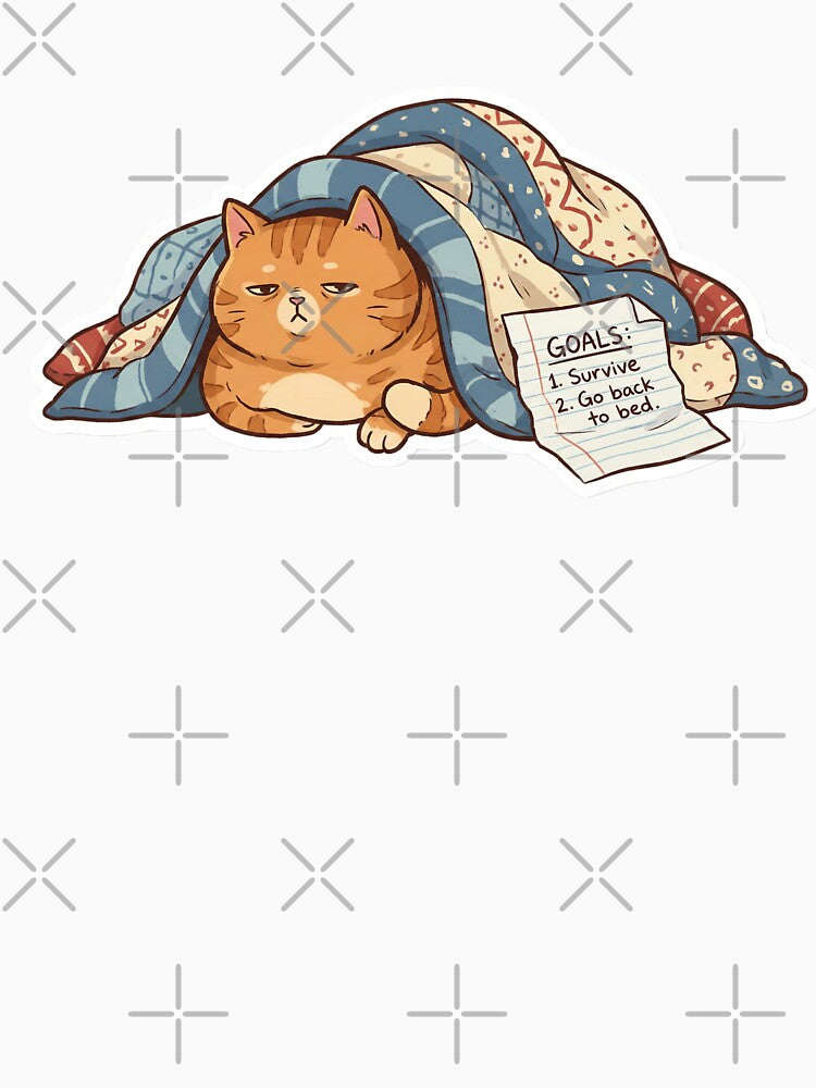 Funny Realistic New Year Goals Cat by StickyGuys