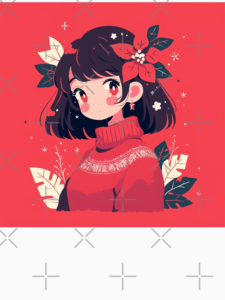 Anime poinsettia cutie by MendaciousMina