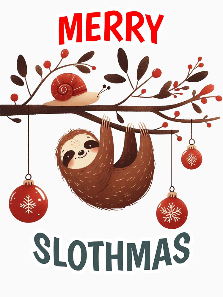 sloth christmas Snail by LemuellTrends