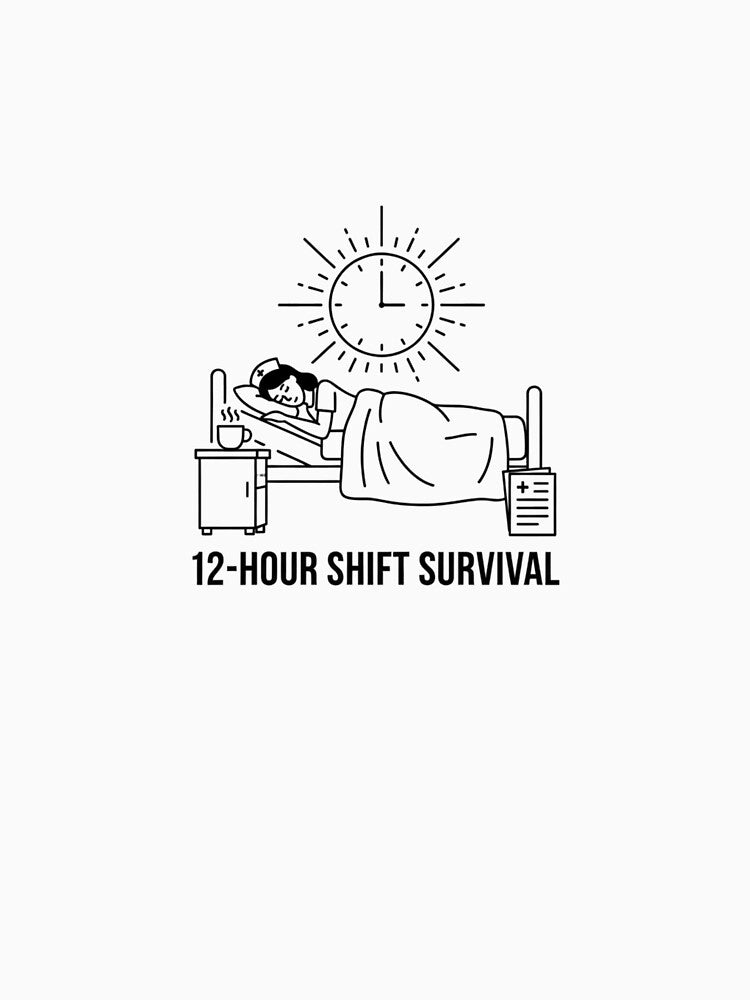 Nurse Sticker - 12 Hour Shift Minimalist Gift by OrikuStudio