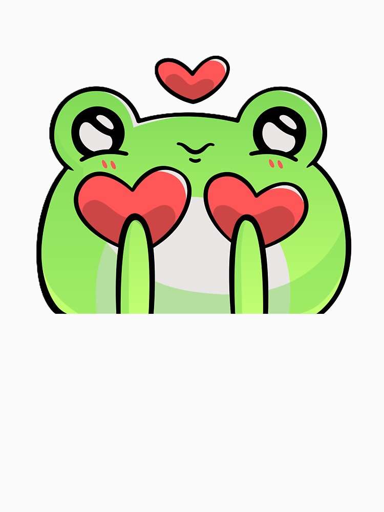 Cute Frog with Hearts – Kawaii Love Frog Sticker by kyDesigns.CO