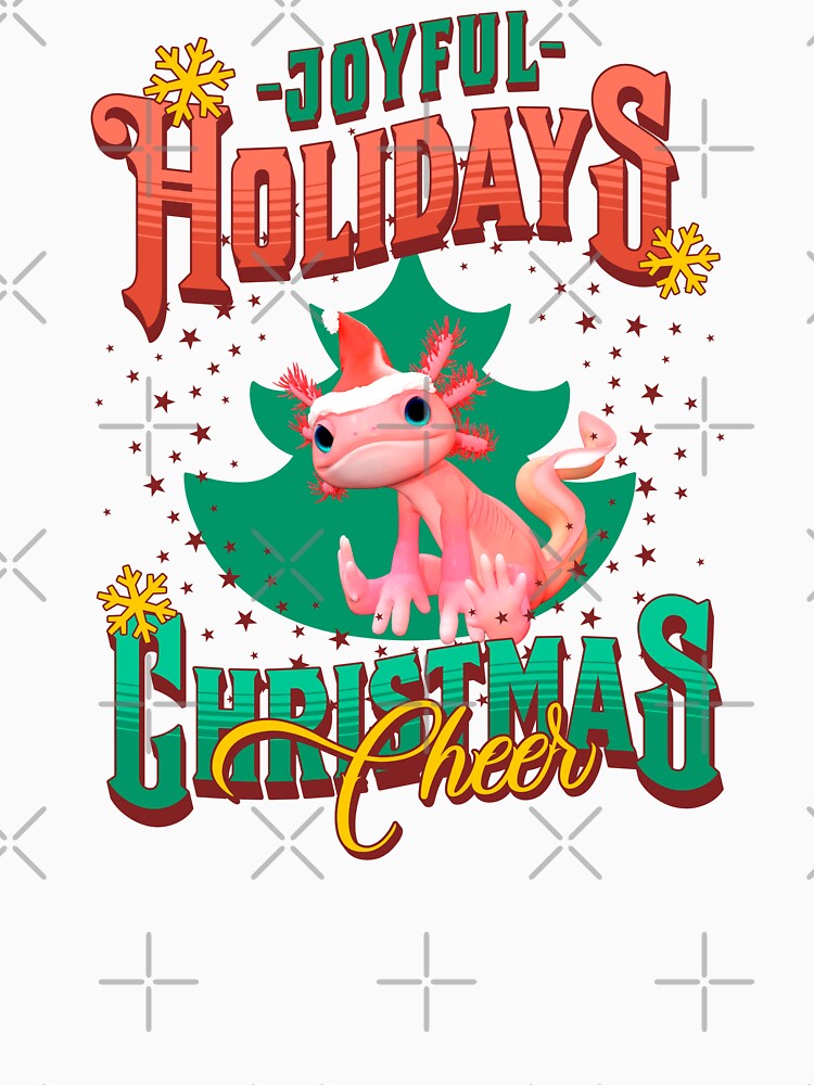 Funny Axolotl Joyful Holidays Christmas Cheers by Vac1