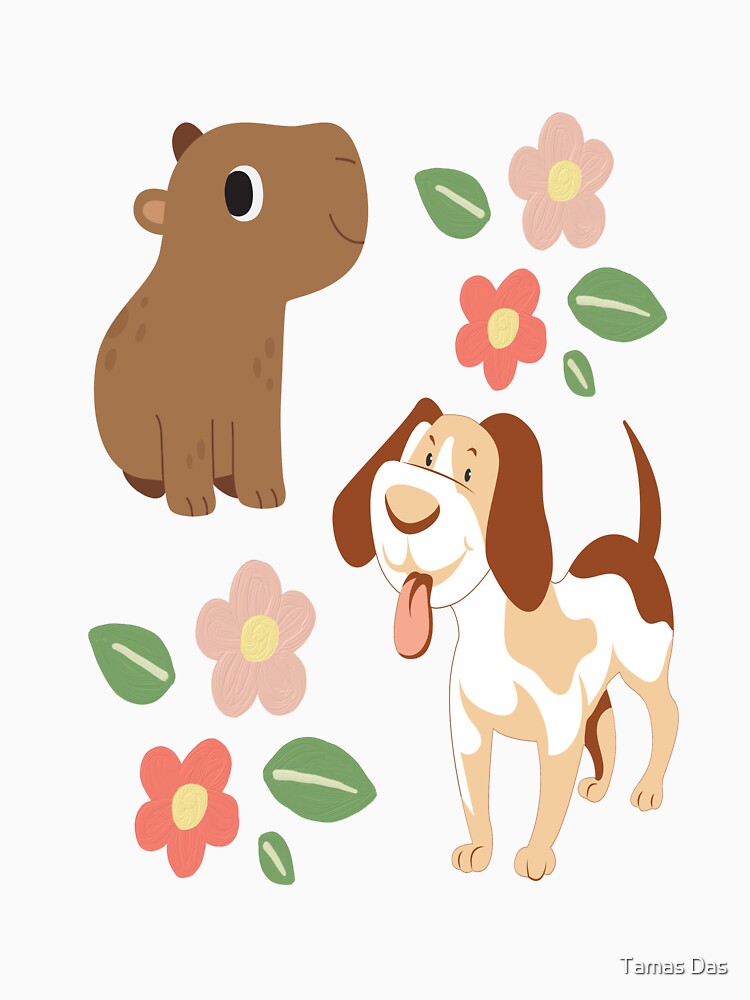 Cute Capybara And Dog,dog,Capybara Funny, Capybara with other animals, by Tamas Das