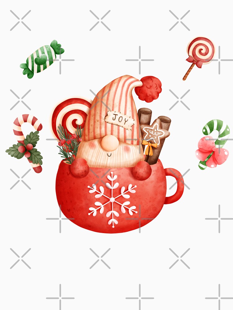 Cute Christmas Candy Gnome in a Mug by silviaol