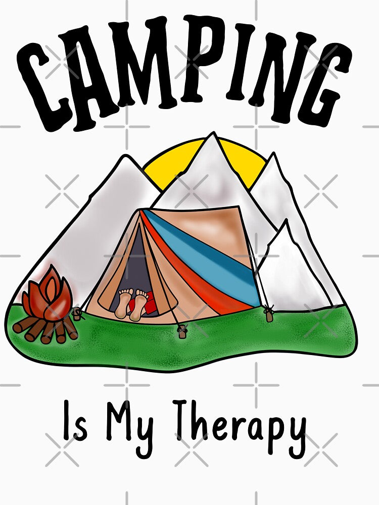 Camping Is My Therapy For Mental Health by Sartoris Art