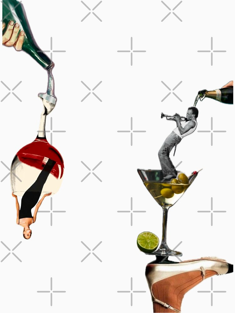 Pour Decisions – Cocktail Collage by Adronia