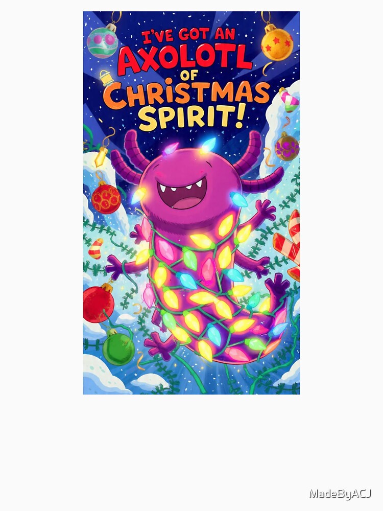 Adventure Time Style Axolotl - Hyper Christmas Chaos Holiday Top by MadeByACJ