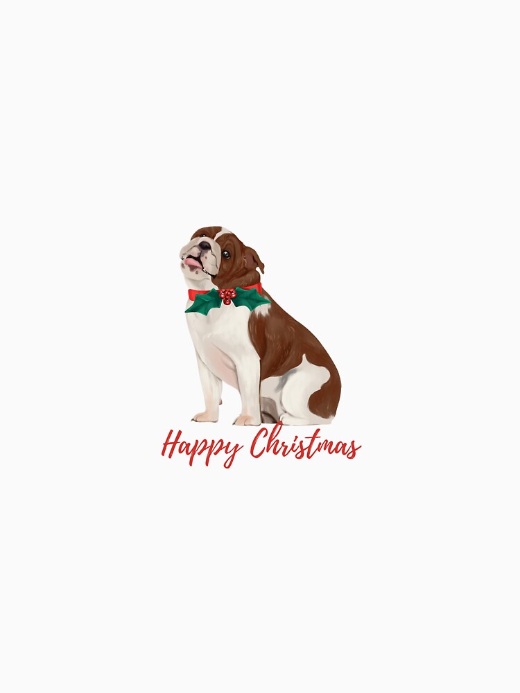 Happy Christmas Bull Dog by DigitalCutFile