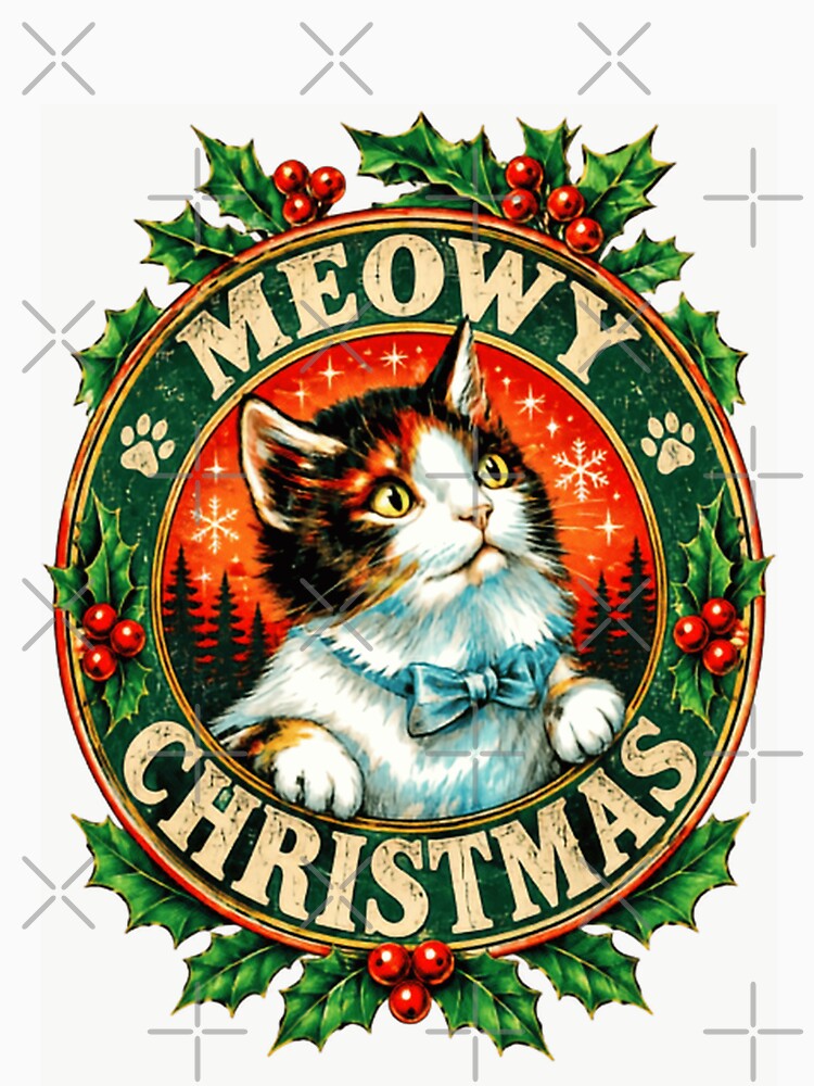 Meowy Christmas Cat Lover Pet Owner Holiday Feline by HumansStuck12