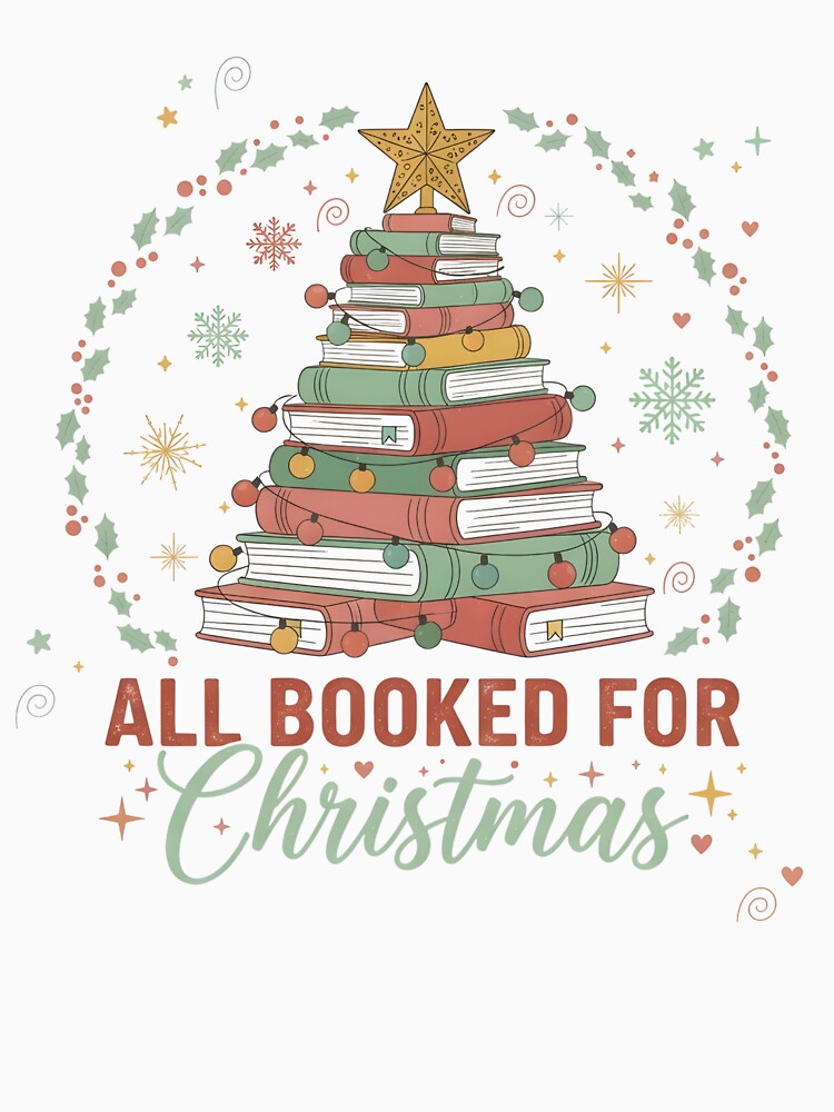 Funny All Booked for Christmas Book Lovers Xmas Tree Lights by ArtTee-Folie0