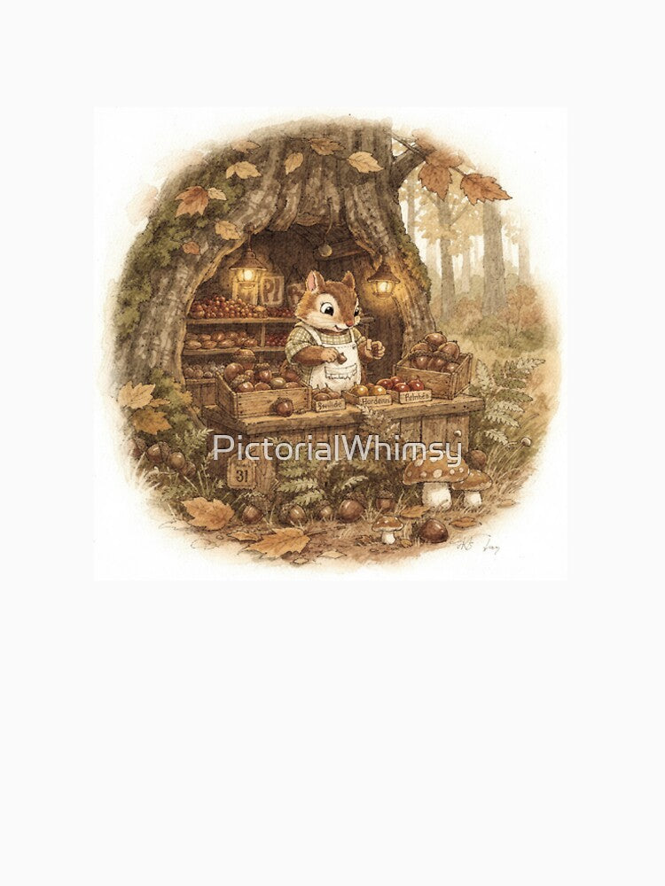 Chipmunk Folk Sorting Acorns at the General Store by PictorialWhimsy