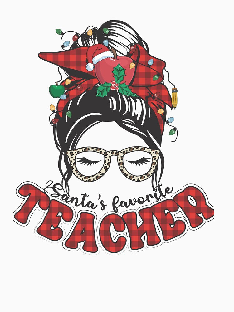 Funny santa's favorite teacher Quote Christmas Gift by shop happy ★★★★★