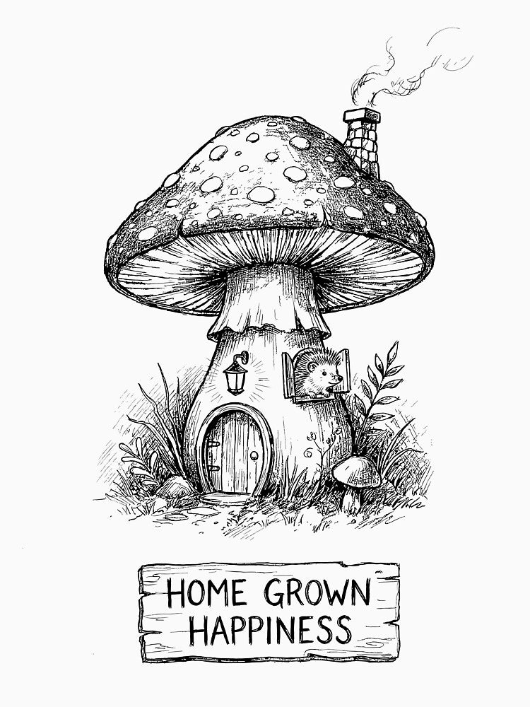Whimsical Toadstool Cottage - Mushroom Aesthetic by bapupa