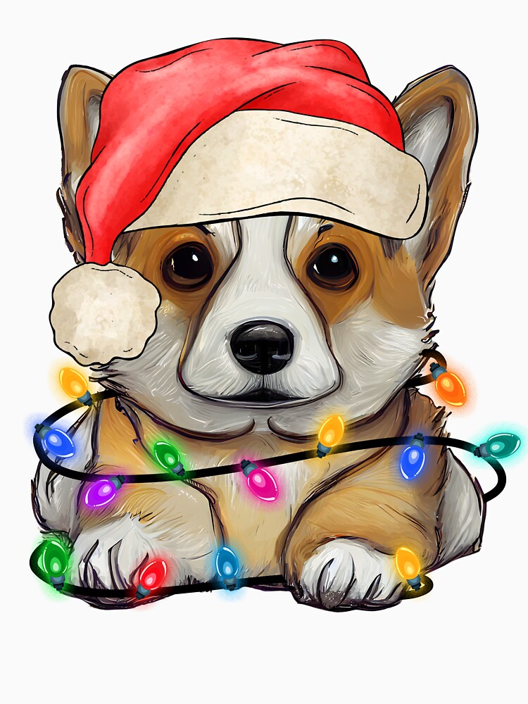 Corgi Christmas Tree Lights by jeananastore