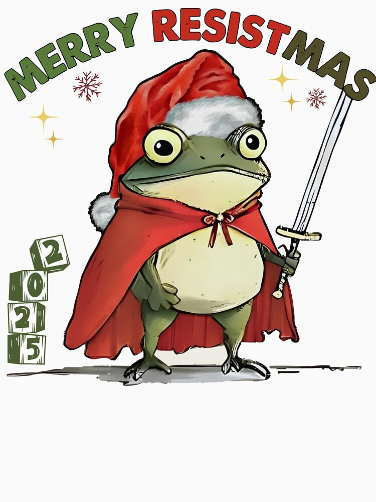 Merry Resistmas Frog Political Festive Frog Christmas by jakaun