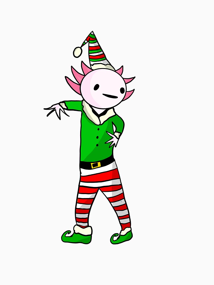 Christmas axolotl by Kewd