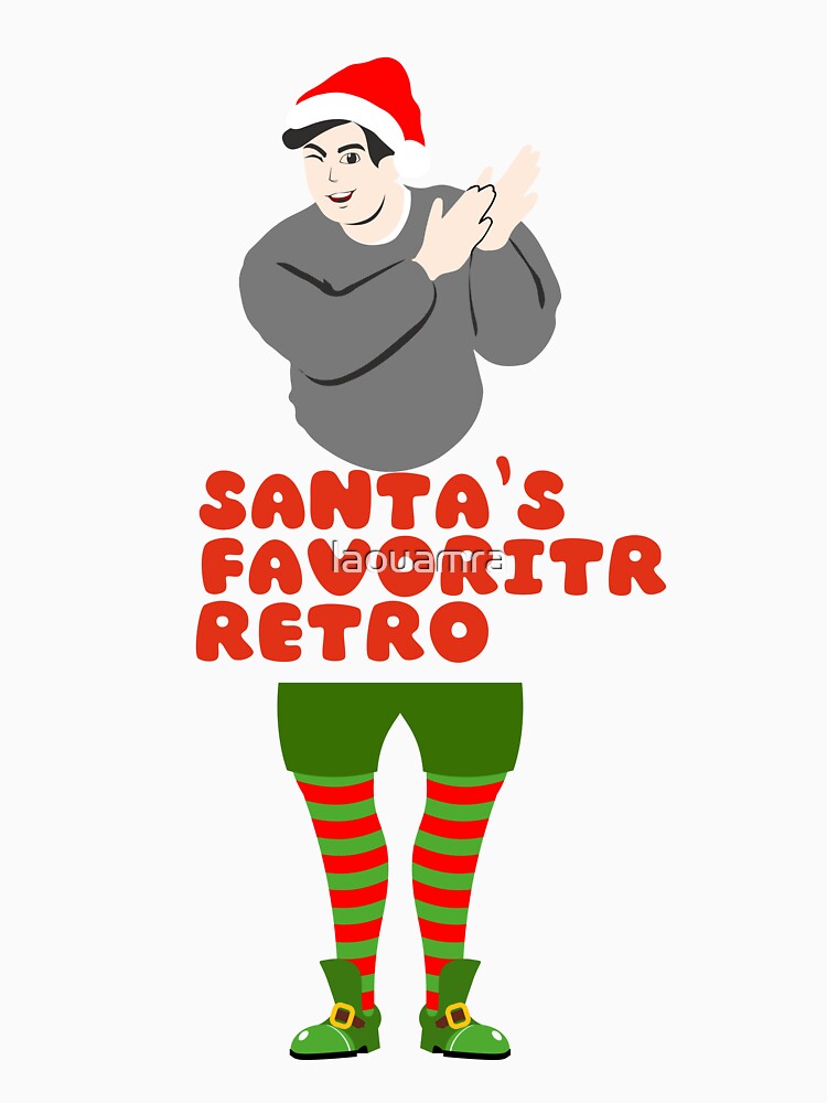 Santas Favorite Teacher Retro Groovy Christmas Xmas Women Essential T-Shirt by laouamra