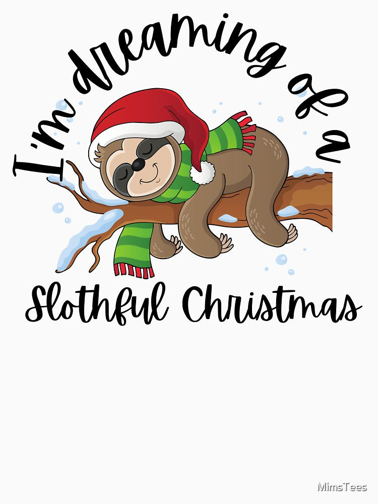 Cute Sloth Christmas Design by MimsTees