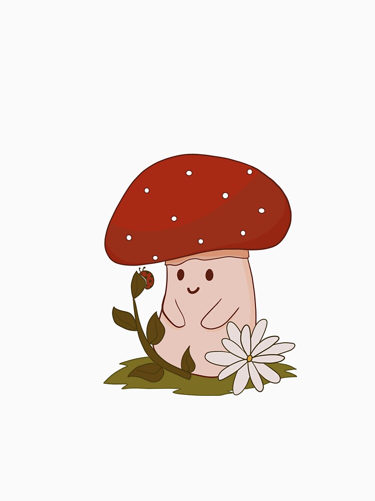Mushroom and ladybug cute sticker by MiniMellows