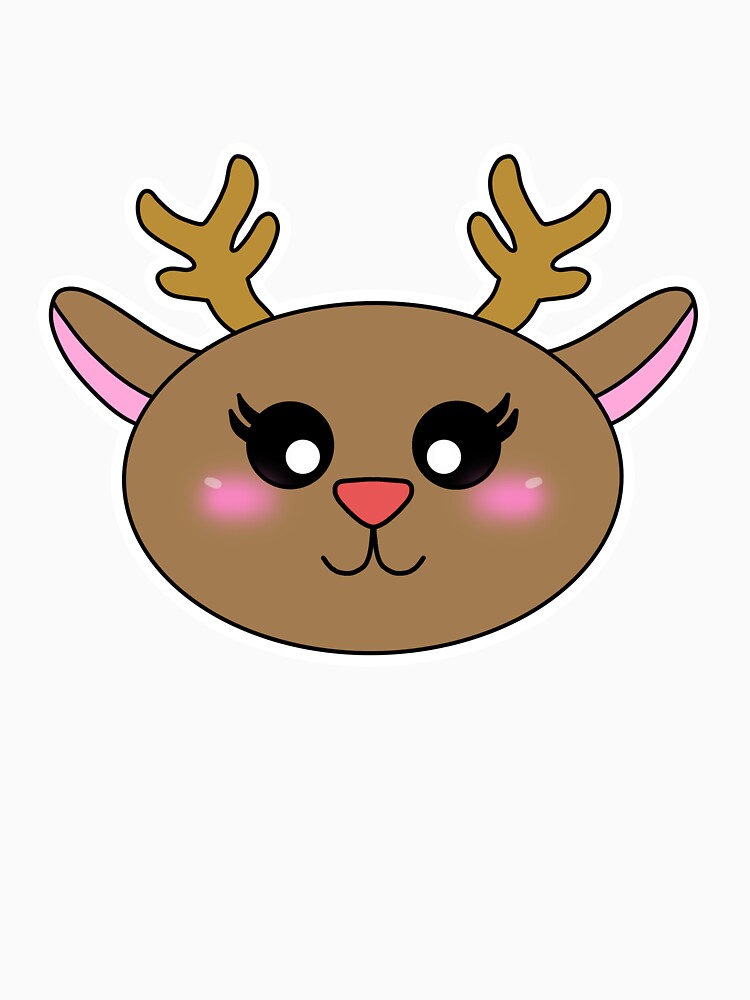 Cute red nose Reindeer illustration by FlaviaDesenha