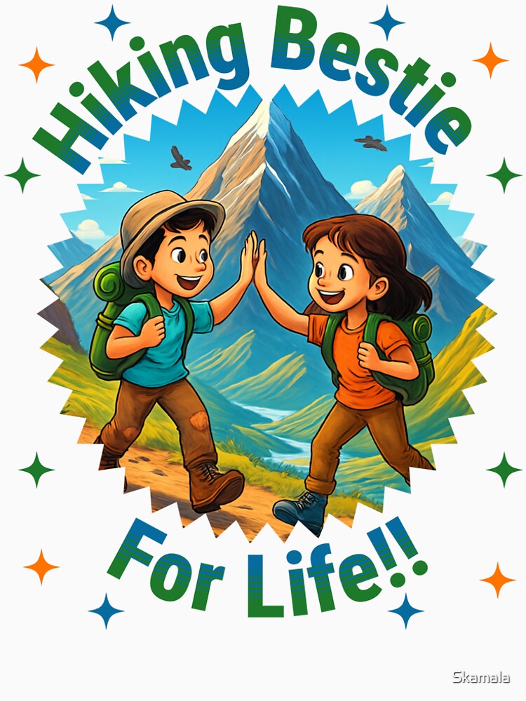 Hiking bestie for life by PrintSparkDesigns
