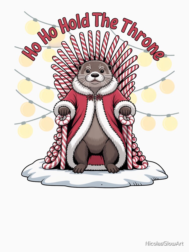 Hold The Throne | Otter T-Shirt by NicolasGlowArt