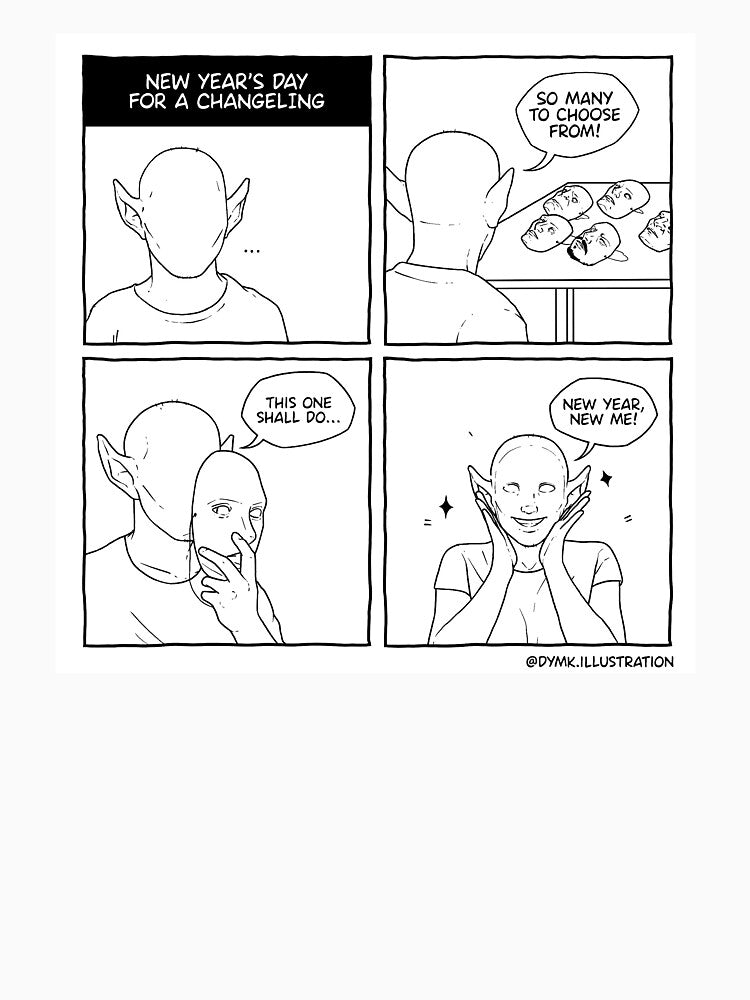 New Year, New Me. DYMK 4-Panel by Michael Dymock