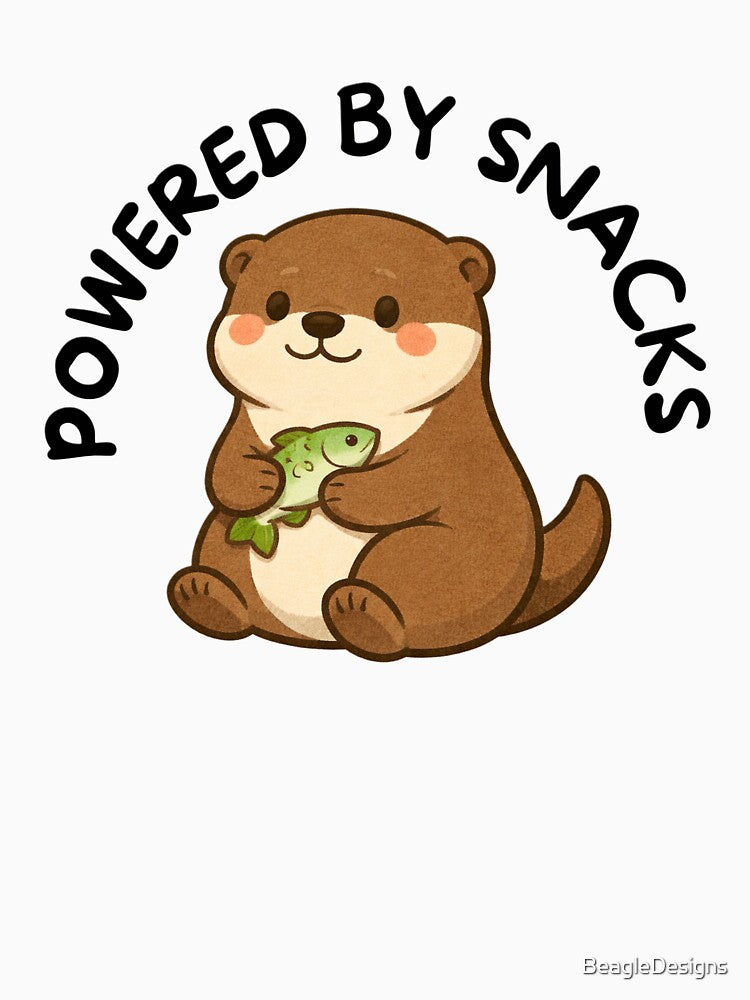 Powered by Snacks (Otter) by BeagleDesigns