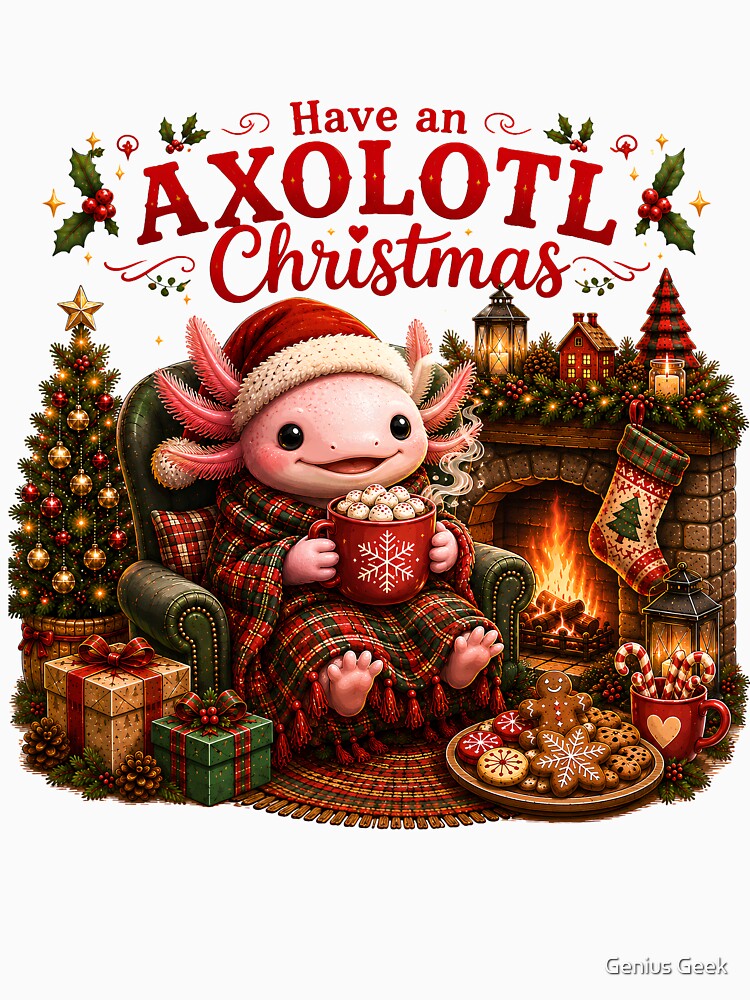 Have an AXOLOTL Christmas Cute Festive Amphibian by Genius Geek