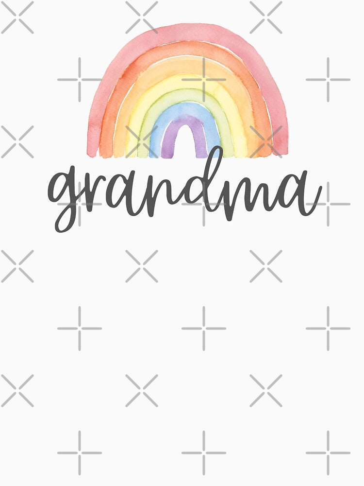 Grandma - Colorful Pastel Rainbow by patternjp