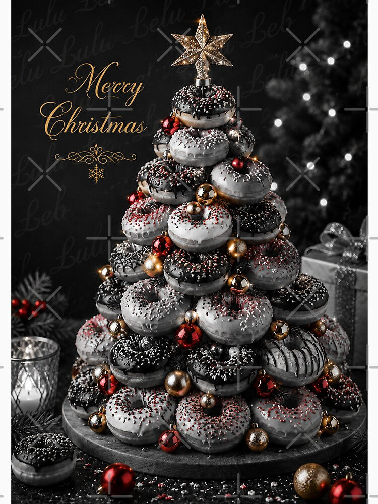 Merry Christmas -  Donut Tree Selective color by LuluLeb