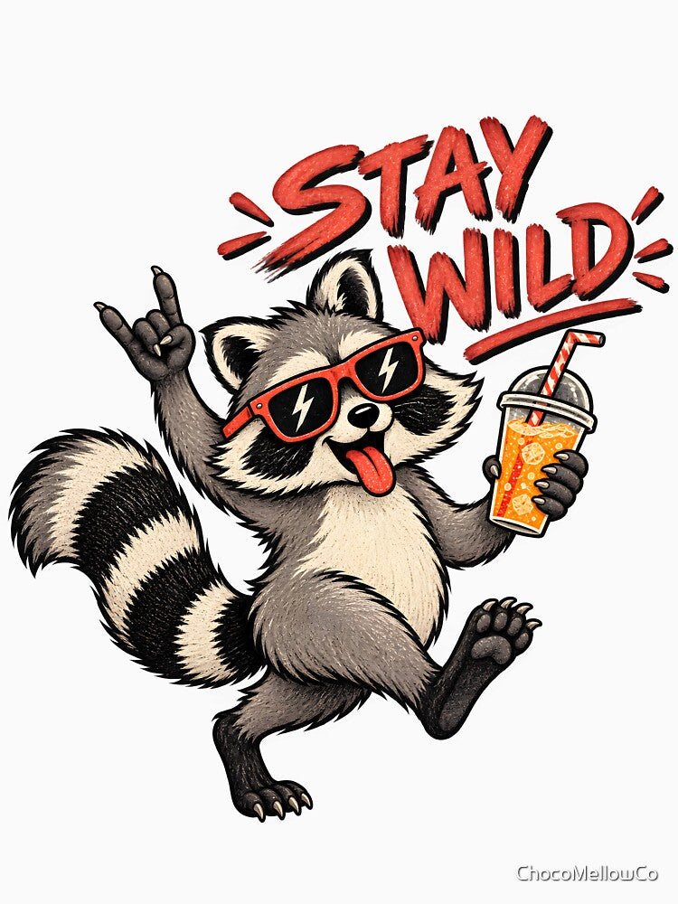 Stay Wild Raccoon by ChocoMellowCo