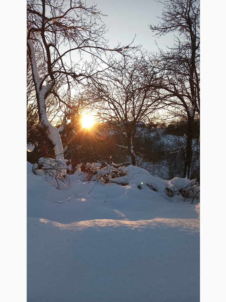 Winter Sunburst Snowy Forest Landscape Photography by Nature Moments
