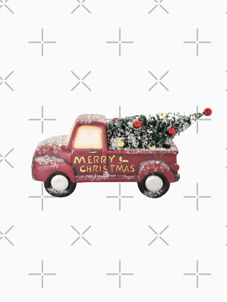 Merry Christmas Buffalo Truck Tree Red by czavonarola