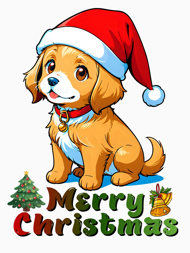 Smiling santa puppy celebrating the season. [Merry Christmas] by MissYouONLY