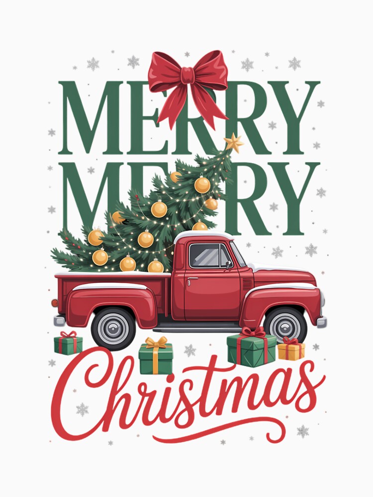 Merry Christmas Red Truck Family Matching by PunkNation-Arts