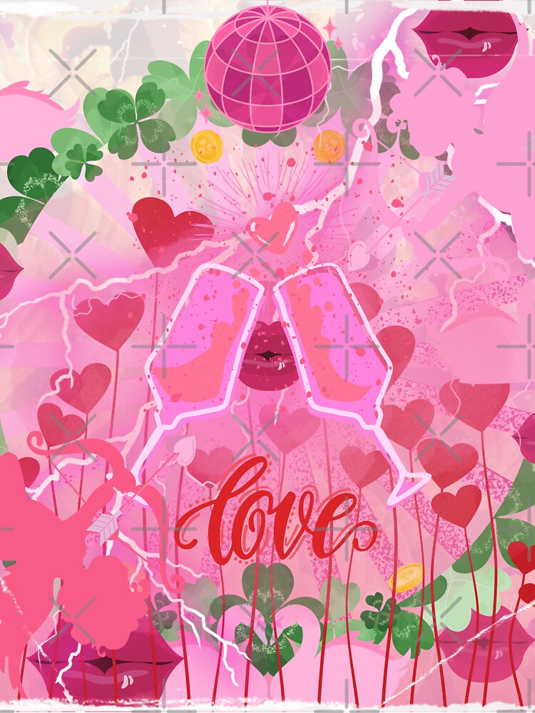 Valentine’s Day Love Energy – Romantic Hearts, Cupids, Swans and Champagne, Perfect Wedding Design by Sugar Wisdom