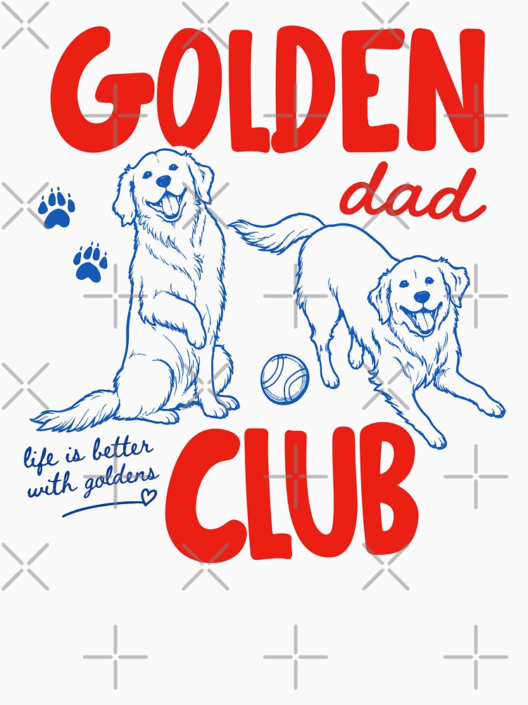 Golden Dad Club , Golden Dog Dad , Dog Lover Gift, Retriever Dog , Fur Papa , Dog Papa , New Dog Dad Gift by gunaone-design