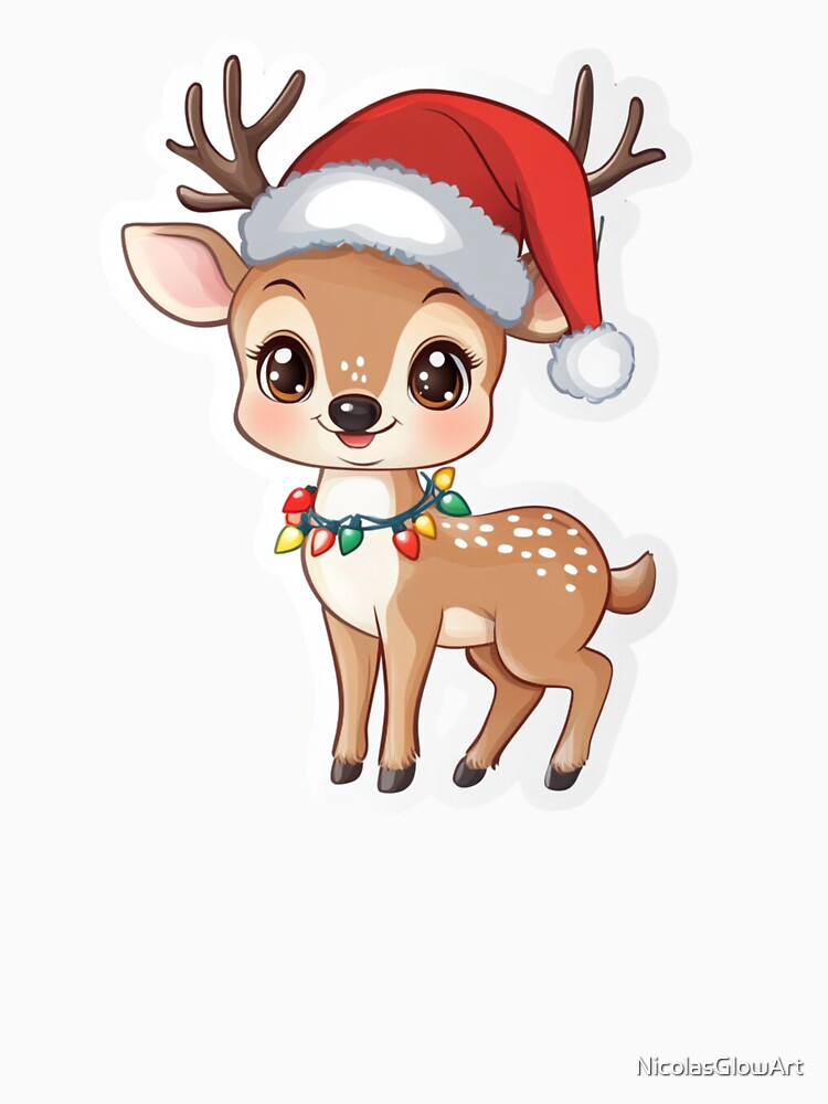 Adorable Christmas Deer by NicolasGlowArt